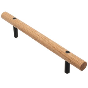 Bar Handle 'Ray' Black / Oiled Oak