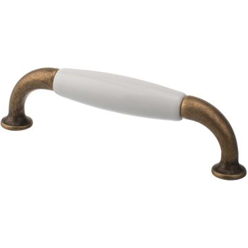 Porcelain Handle "Wales" Antique Bronze / White