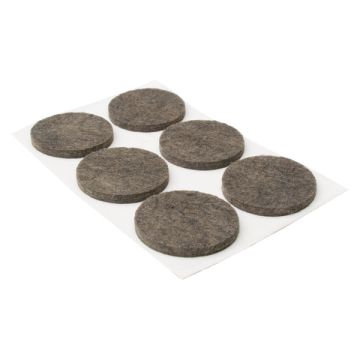 Round Self Adhesive Felt Pads Brown