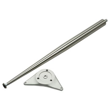 Table Leg Conical Ø42/30 mm 690 mm Stainless Steel Effect 4-Pack