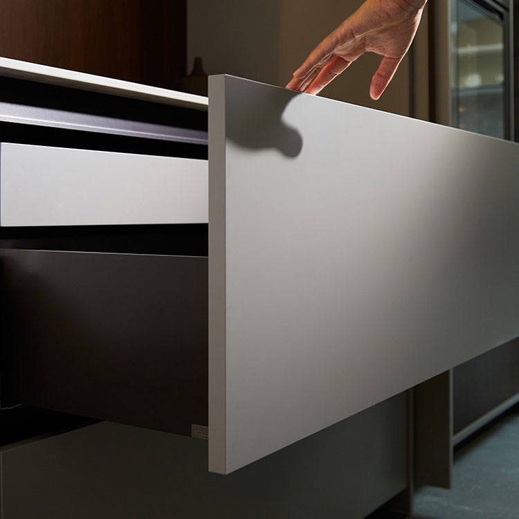 Progressa – drawer runners with full extension, Smove and push-to-open for modern furniture